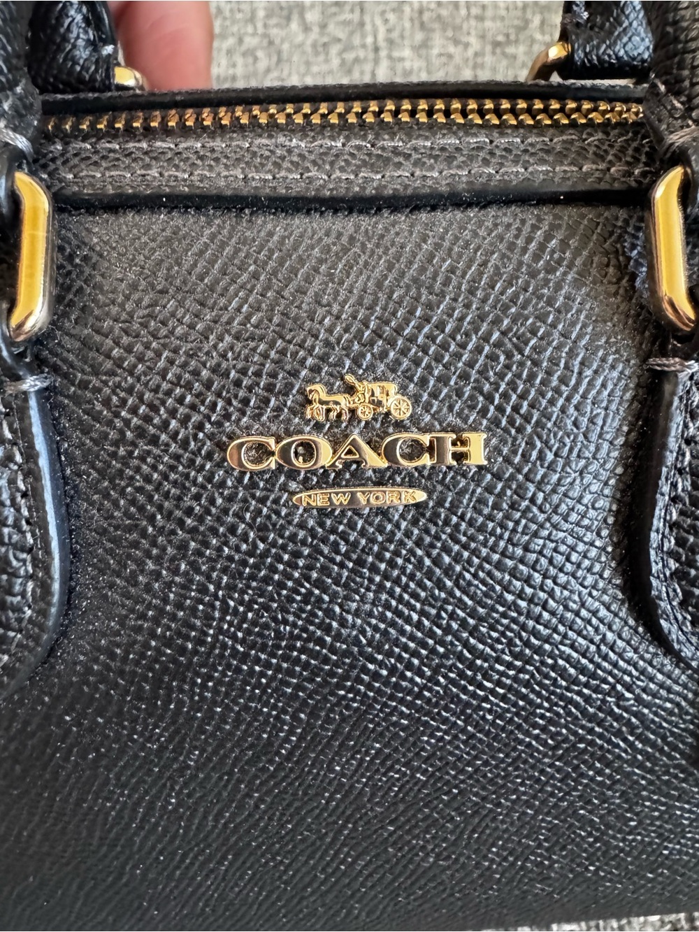 Coach Black Mini Leather Satchel with Gold Hardware - Picture 5 of 12